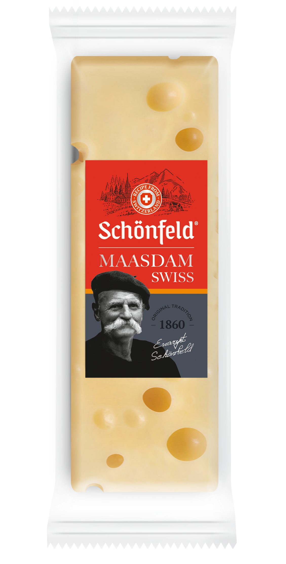 Сыр полутвердый Schonfeld Swiss Maasdam 48% 150 г